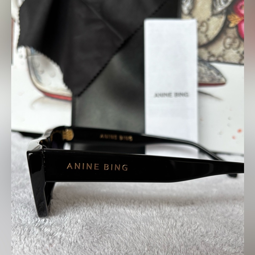 NWOT ANINE BING Black Pierre Cat Eye Sunglasses - Picture 5 of 8